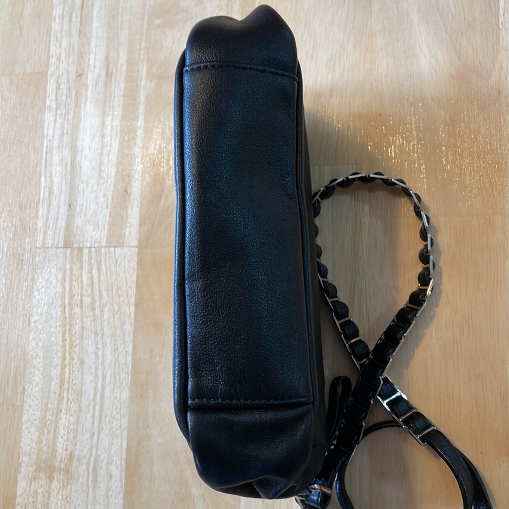 Bebe Genuine Leather Crossbody Bag - Black - Picture 5 of 16